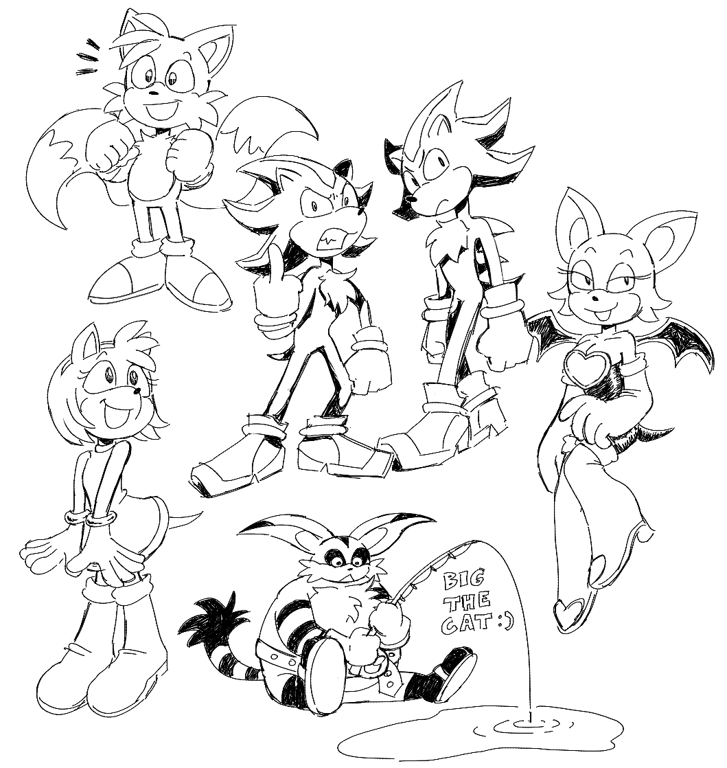 a recent fandub put me in the mood to draw some hedgehogs and other related creatures 