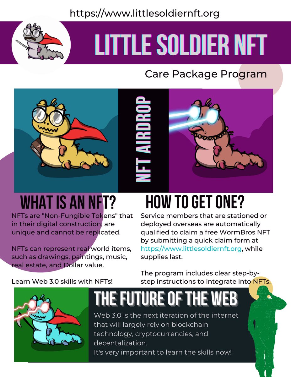 theeeLoca's tweet photo. #DeployedTroops get started in #Web3 by claiming your #freeNFT at https://t.co/cVYnaFIfZO today!
#CarePackage #BuddyCheck #Charity #Crypto #Military #AfricanLion #USCENTCOM #MilitaryLife #MilitaryFamily #DeFi #NFTCommunity #investment #MoraleBoost #FinancialFreedom https://t.co/VFKISww7ta