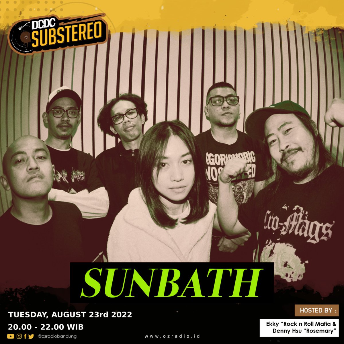 ozradiobandung's tweet photo. Selanjutnya, yang jadi band #DCDCSHOUTOUT kita.. @SunbathOfficial 

Selasa, 23 Ags 2022, dari jam 8 malam https://t.co/LMNIh19ixU

#DCDCSUBSTEREO https://t.co/RuKiGNQFjj