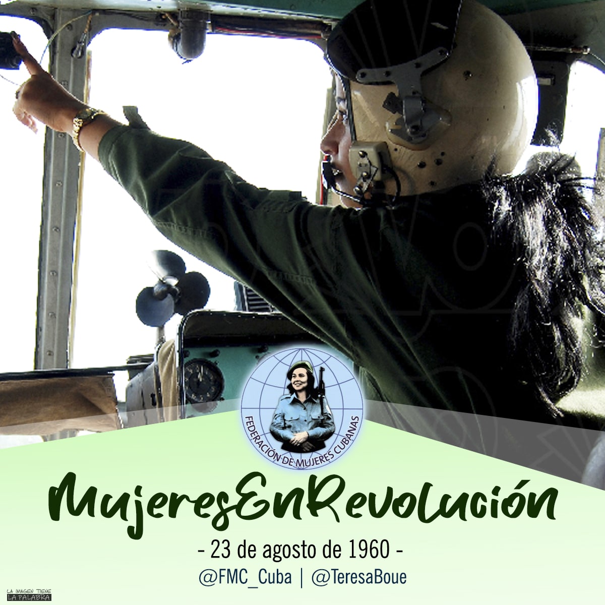 Cuando en una #Revolucion pelean los hombres y también pueden pelear las mujeres la Revolución se hace invencible. #MujeresEnRevolucion