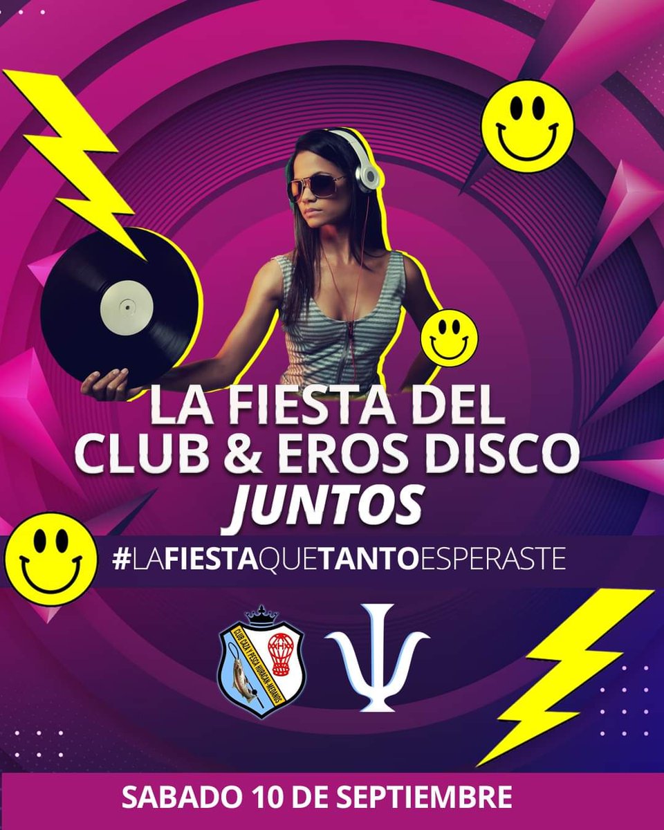 Clubcazaypesca's tweet photo. EL CROSSOVER QUE TODOS ESTABAN ESPERANDO🥳
@ErosDisco Ft. Fiesta del club😎
No te lo podes perder❌
#LaFiestaQueTantoEsperaste https://t.co/zybOklCxuW