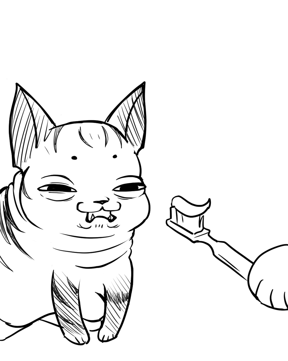 grave_weaver's tweet photo. CAT COMIC 3 - toothpaste (1/2) https://t.co/hjKFQOI43Z