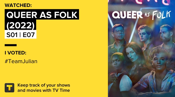 rafawkes_'s tweet photo. I've just watched episode S01 | E07 of Queer as Folk (2022)! https://t.co/8XBGVY3JT0 #tvtime https://t.co/P0YpSpiokJ