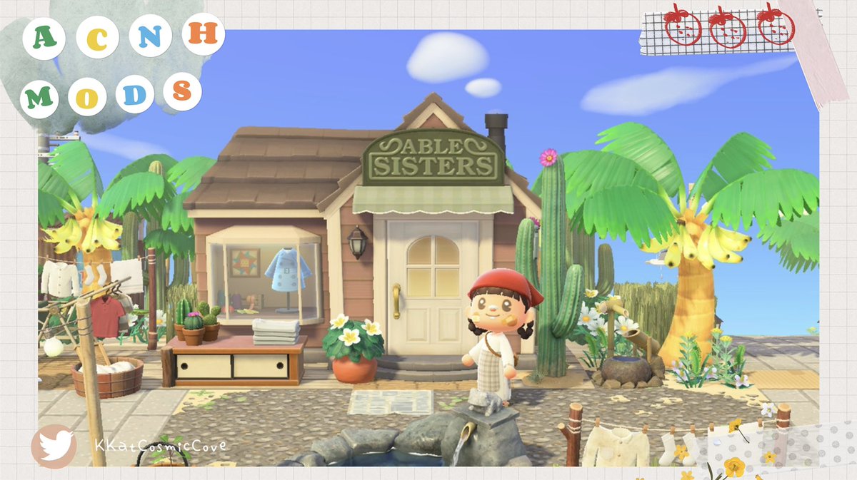 KKatCosmicCove's tweet photo. Here are a few new mods I’ve added🥰💕A recoloring of Able’s in a more neutral color with browns &amp; sage green! Cute little plant shelf &amp; planters and the HHP Flower Arch in 2 colors💕🤗Enjoy https://t.co/JiHPTnjccL
#ACNH #ACNHDesign #AnimalCrossing #どうぶつの森 https://t.co/4lgiJZrd22