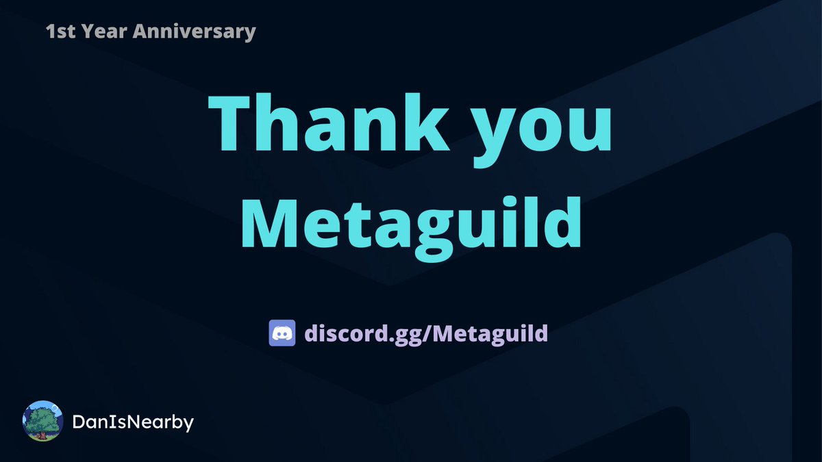 DanIsNearby's tweet photo. I joined @MetaguildCom exactly one year ago, and since then I've been able to become a contributor, establish new projects like @TreeGang_MG , and meet new individuals.
I joined it because of Axie, but it also helped me learn about WEB3 in general. Thank you #Metaguild๐ https://t.co/Kj1rboLtZN