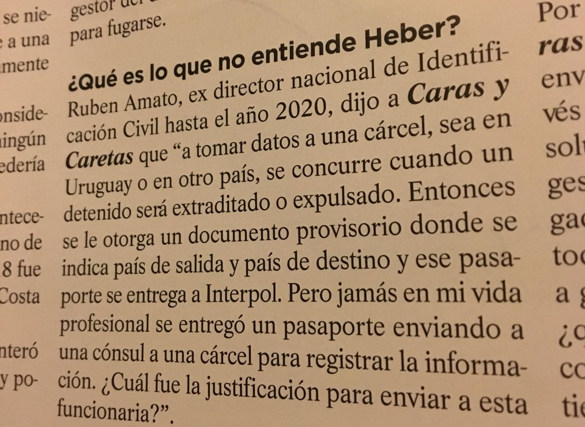 Parte de la nota de Carlos Pelaez en <a href="/CarasyCaretasuy/">Caras & Caretas</a> sobre el pasaporte dado a Marset.