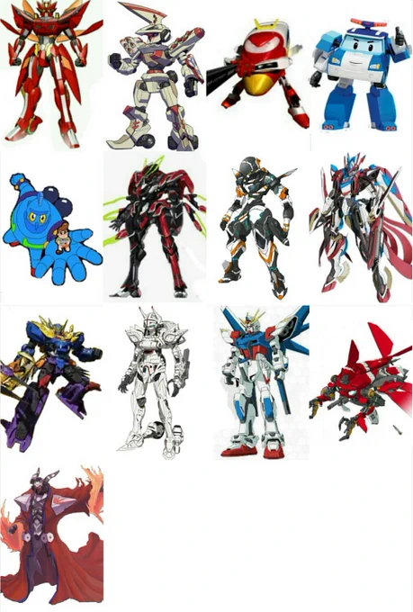 2013年の春のロボットアニメが～っていうので何時ものマジェプリとか三作品ばかり上がるのが癪なのですこの一覧画像を作り初めたのがこの年抜けがあるので作り直さないと 