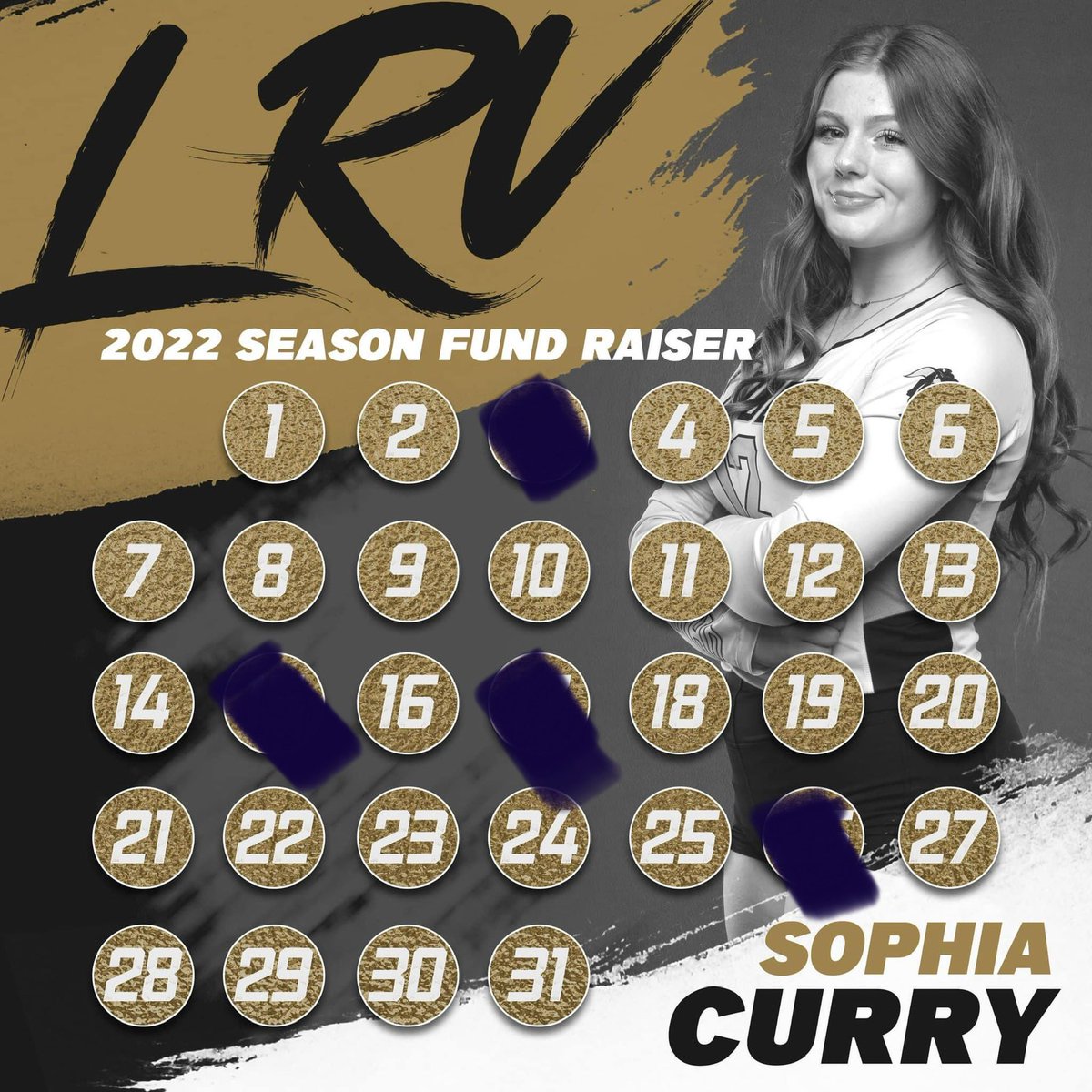 dlc0082's tweet photo. Hey everybody! Sophia is doing a “Fill The Calendar” Fundraiser for Lady Raider Volleyball! How this works: The dollar amount sponsored is equal to the date, so for the 1st it would be $1 Your help is greatly appreciated! I am able to take Venmo at @DLeann-Curry https://t.co/jDVo3LFQZy
