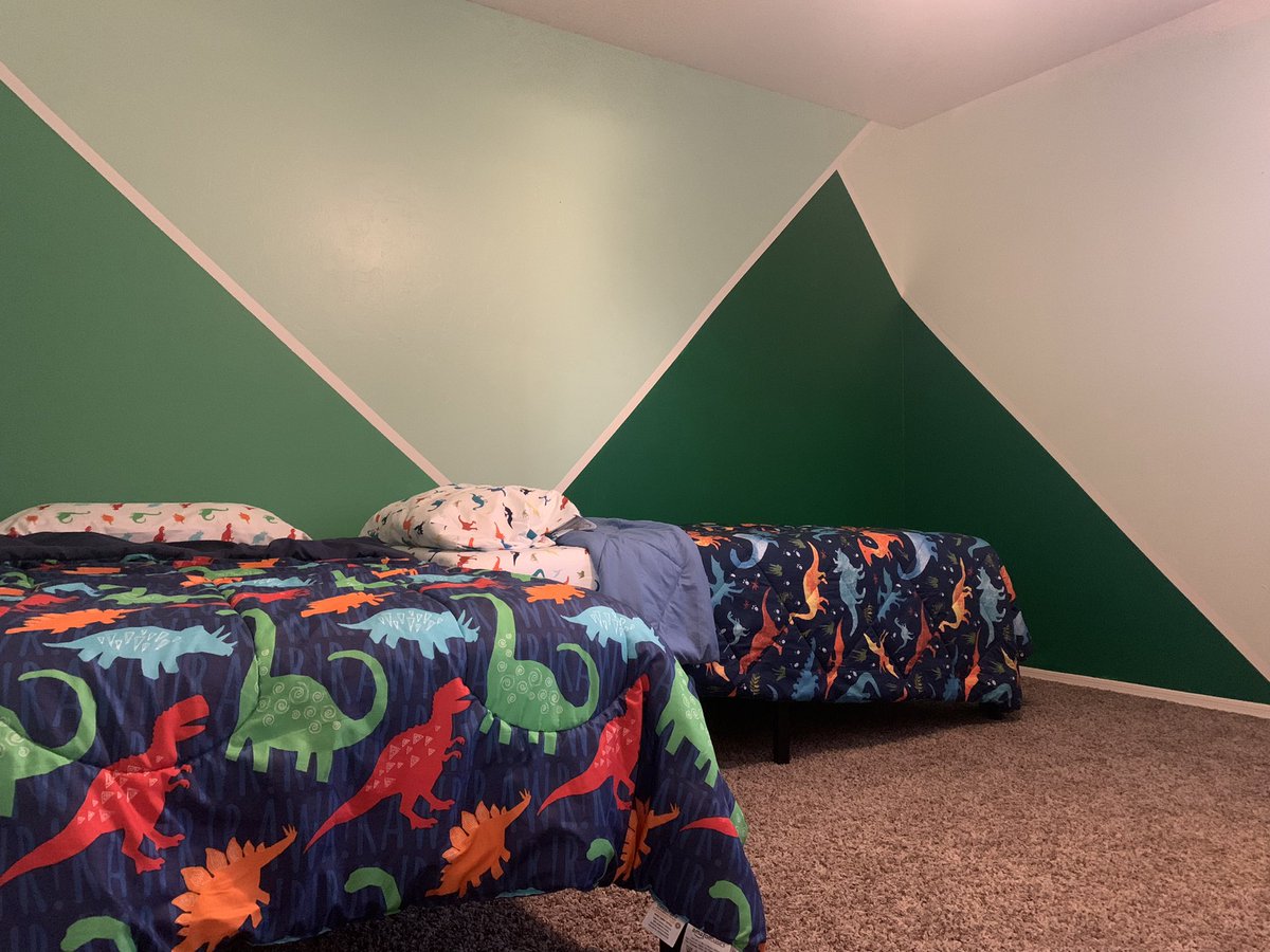 CoachNeilson_FB's tweet photo. Did some painting in the boys room today! Turned out nice. Just need to touch up some spots. #LaneJoshua #LiamThomas https://t.co/D2UPDUv59P