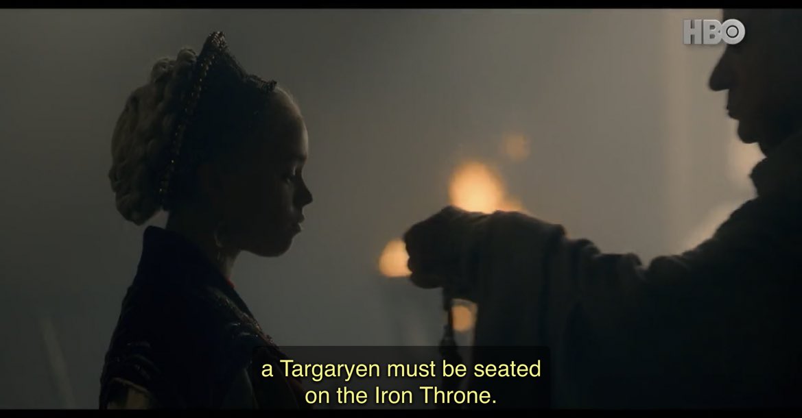 gregsnders's tweet photo. "and if the world of men is to survive, a targaryen must be seated on the iron throne, strong enough to unite the realm against the cold and the dark." #HouseoftheDragon https://t.co/v3pa0vQJJC