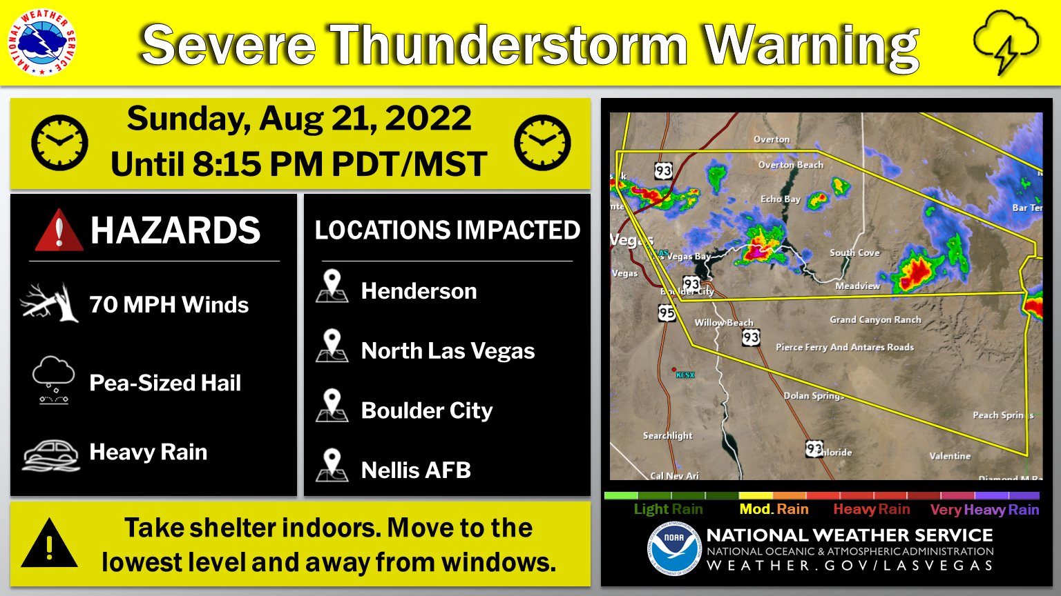 Nws las vegas on twitter a severe thunderstorm warning has been