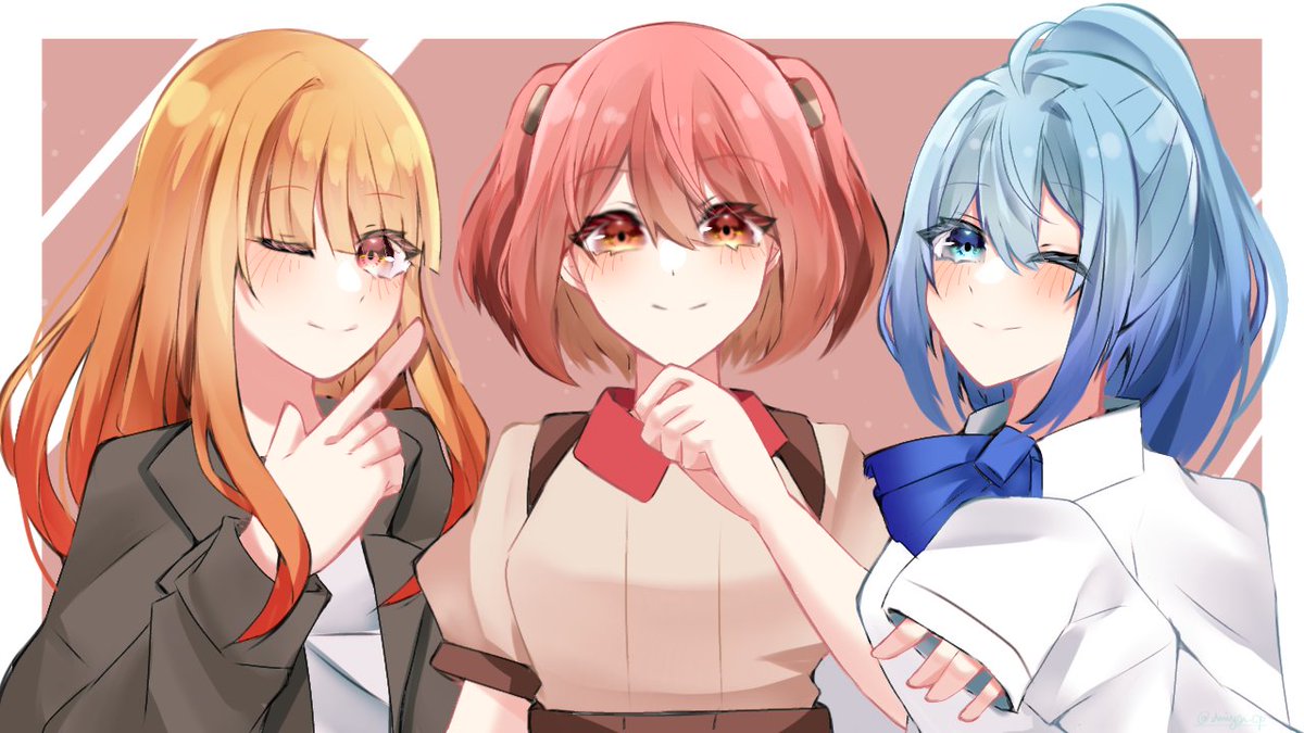 からぴち #カラフルピーチ素材 久々に女子組描きました🍑