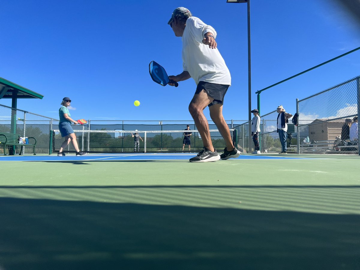 NewMexicoGames1's tweet photo. What an excellent final day of our Pickleball tournament! 🥒 We had over 270 participants in this year’s #NewMexicoGames Pickleball weekend! 🙌🏼 Congratulations to all our medalists &amp; thank you to all competitors as well as staff! 🥇🥈🥉

#nmgames #go4gold #pickleball #newmexico https://t.co/q0px3DSttC