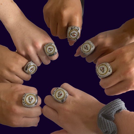 USFWBBHoops's tweet photo. Fun day @JolietSlammers for our squad. Happy for our returners to get their rings for winning the @CCACSports conference tourney. Class starts tomorrow. And so begins the chase for more hardware… #7Hs #HardWorkAhead https://t.co/389Oo9CxjT
