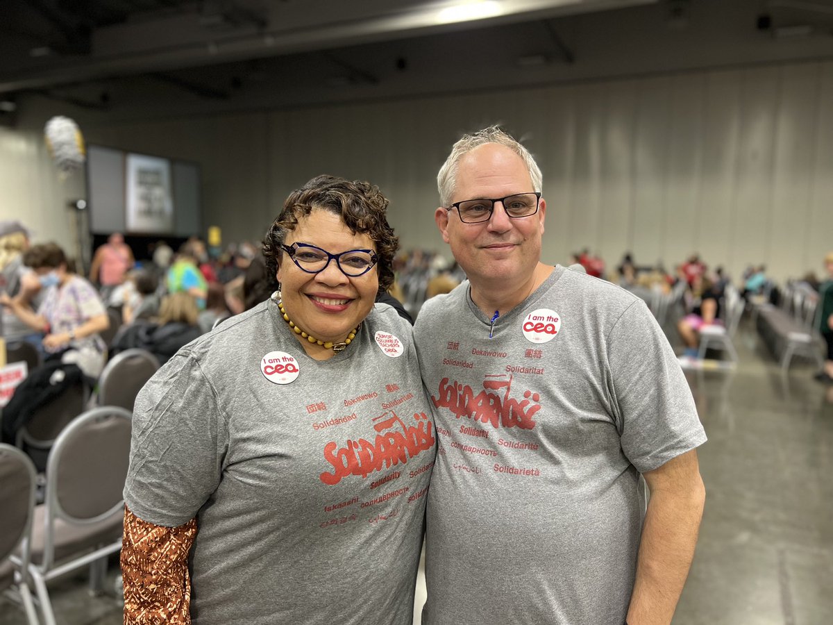 NEAToday's tweet photo. We join in #solidarity with our @ColumbusEA union family and their community as they strike for better learning conditions, smaller class sizes, and well-rounded curriculum for their students that includes art, music and P.E. instruction. #ColumbusStudentsDeserve https://t.co/WoSOq3Ra0c