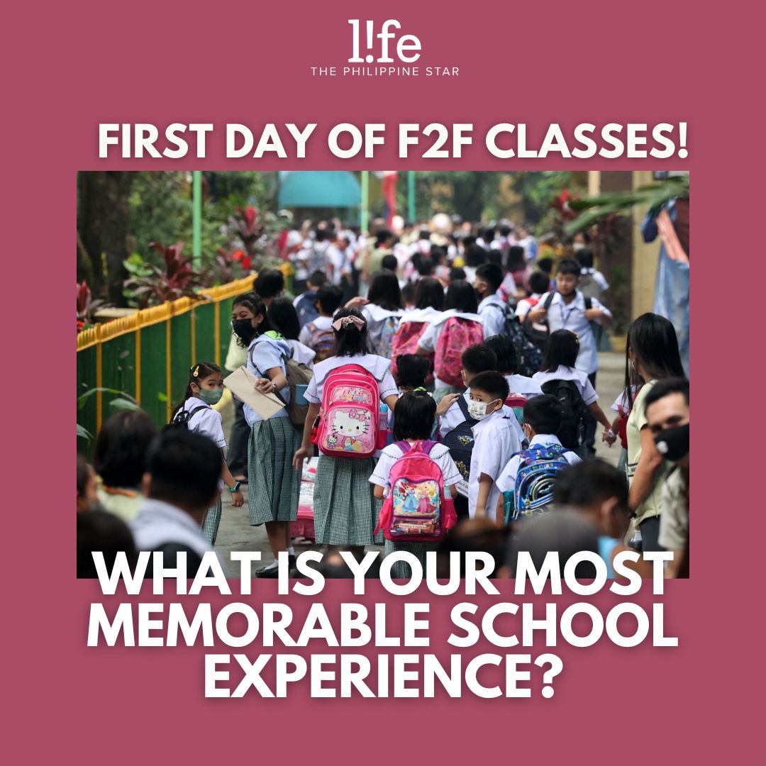 philstarlife's tweet image. Did your crush admit their feelings or was it more of a &quot;semplang&quot; in front of everyone situation? 😌 Either way, nothing beats experiencing new things as a student.

With #F2fClasses returning, let us know your most memorable school experience!

#F2FClasses2022