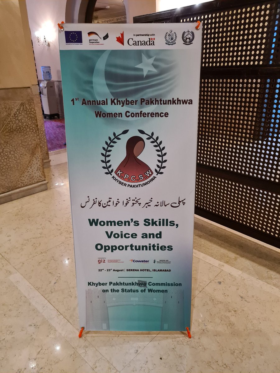 Cowater_Intl's tweet photo. Bid day today! @Kpcsw, in partnership with @EUPakistan, @GIZPakistan, @GermanyinPAK, @CanHCPakistan, @Cowater_Intl, is hosting the 1st annual #Khyberpakhtunkhwa #women conference. Join us as we explore the important role of women in #KP &amp; 🇵🇰 society. #KPwomen #KPwomenconf22 https://t.co/XG9Spvbq0B