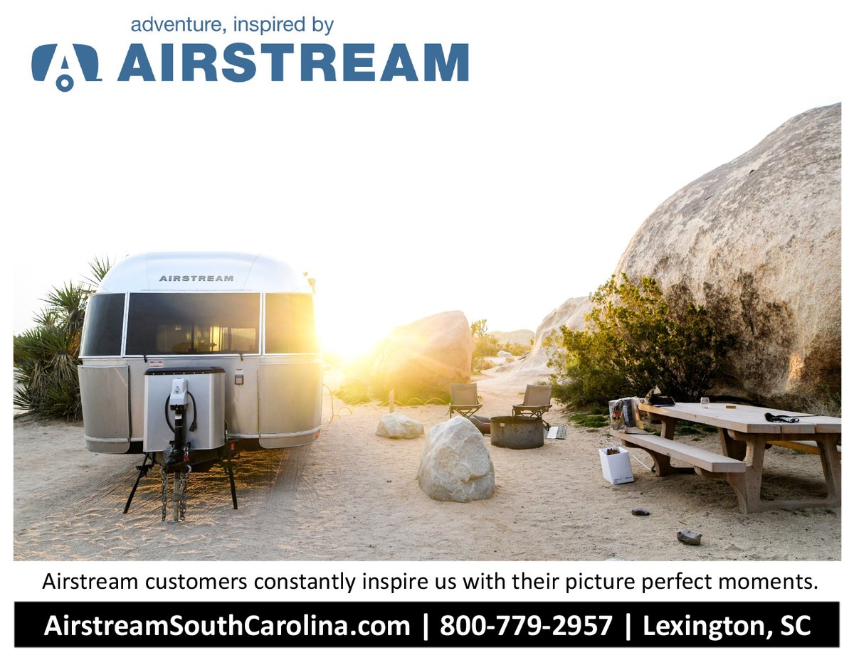 AirstreamSC's tweet photo. Airstream customers constantly inspire us with their picture-perfect moments. #airstream #airstreamsc #liveriveted https://t.co/hvLDw3E5G6 | 800-779-2957 | Lexington, SC #airstreamsouthcarolina SC's Exclusive Airstream Travel Trailer and Touring Coach Dealership - #liveriveted https://t.co/yTG3kjbFDt