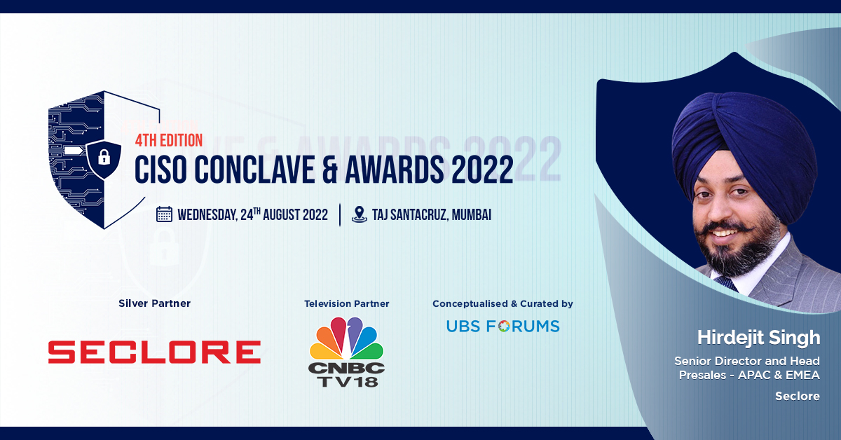 ubsforums's tweet photo. We are elated to welcome our speaker ๐๐ถ๐ฟ๐ฑ๐ฒ๐ท๐ถ๐ ๐ฆ๐ถ๐ป๐ด๐ต
@secloretech for our Exclusive "4th Edition CISO Conclave & Awards 2022" scheduled for Wed, 24th August 2022 at Taj Santacruz,Mumbai
Register Now- https://t.co/Dov9HsIf6b
#UBSFCISO #CISOConclave #InformationSecurity https://t.co/xPHfoknnVf