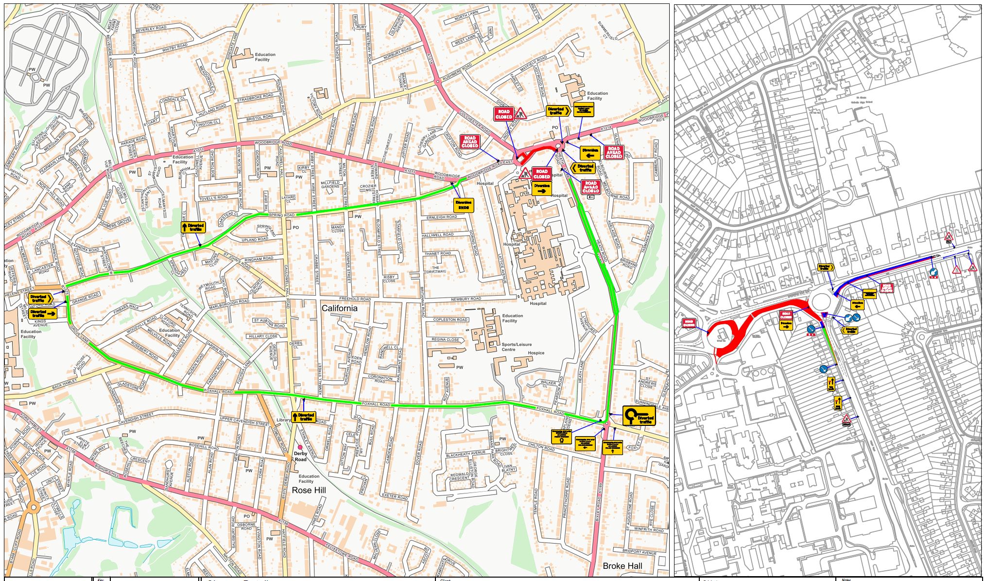 Suffolk Highways on Twitter "⚠️A1214 Woodbridge Road East, Ipswich