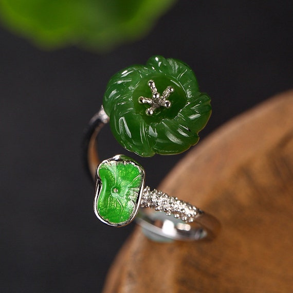 idetsnkf's tweet image. Green lotus rings-Lotus Open Ring-rings for etsy.me/3hJ68tg #openring #lotusring #greenring #adjustablering #birthdaygift @etsymktgtool