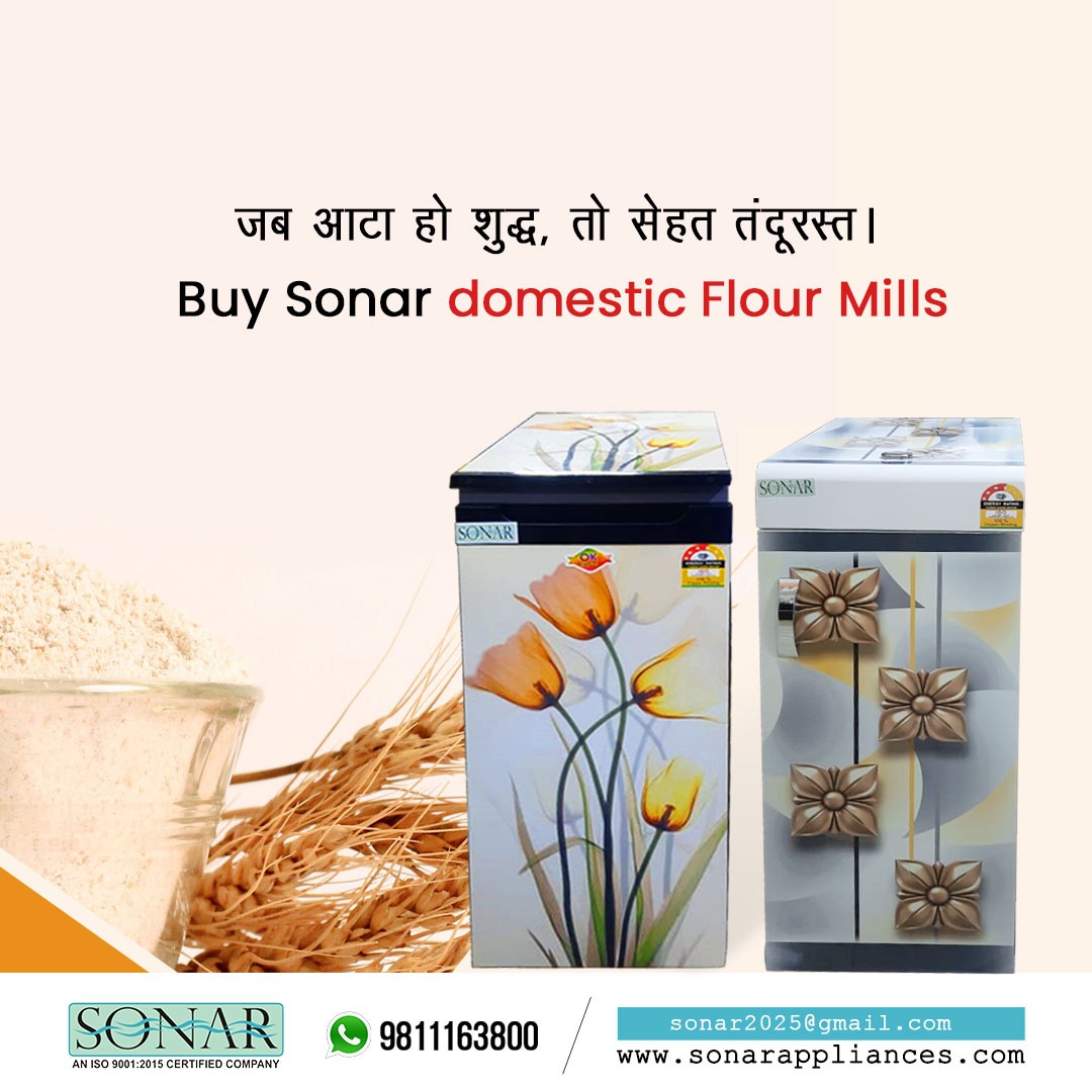 sonarappliances's tweet image. Take advantage of Sonar Domestic Flour mills to grind your flours easily. It has an inbuilt vacuum cleaner, making it even more advanced. 
#SonarAppliances #DomesticFlourMills #Freshflour #TimeSaving #EnergySaving #ElectricitySaving #Gharkaaata 

𝗪𝗲𝗯: sonarappliances.com