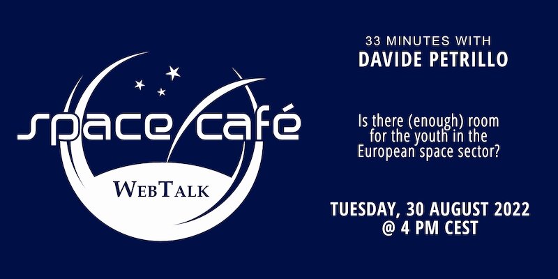 SpaceWatchGL's tweet photo. Register Today For Our Space CafΓ© β33 minutes with Davide Petrilloβ On 30 August 2022
#DavidePetrillo #Europe #SatelliteLaunch #SpaceCooperation #SpaceExploration #SpaceGenerationAdvisoryCouncil #SpaceGenerationCongress #SpacePolicy @sgac
https://t.co/cQVsy3Zlg4 https://t.co/h8d2Sv3EuR