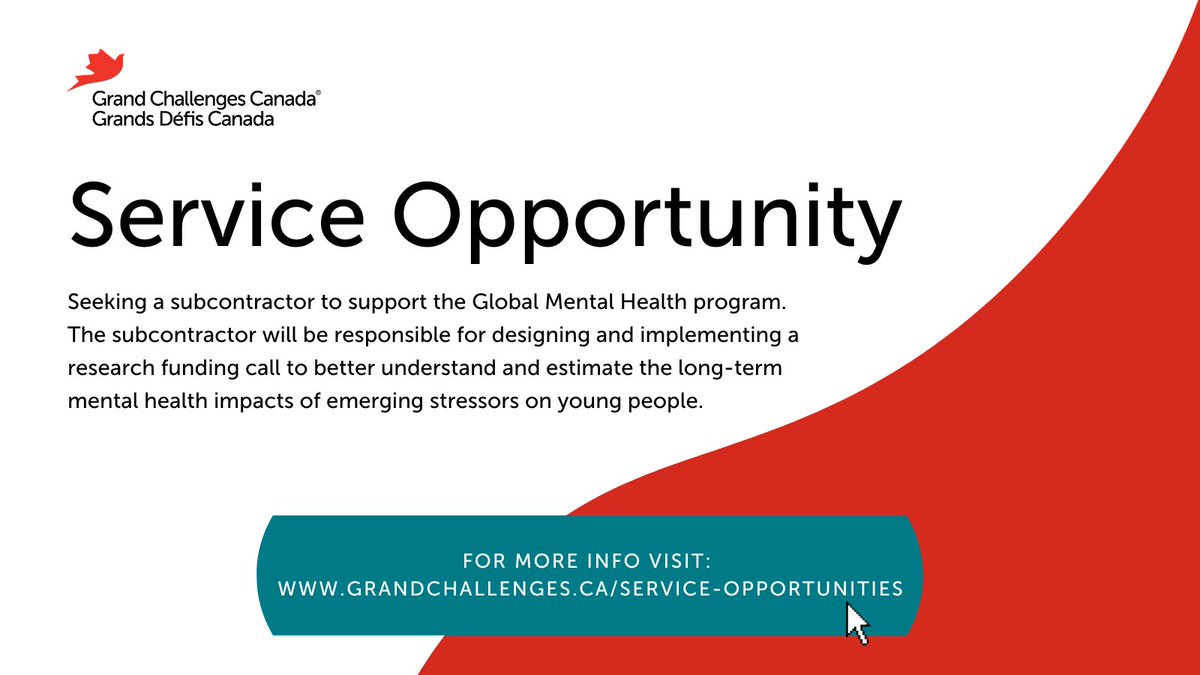 MHInnovation's tweet photo. Opportunity Reminder!
@gchallenges is seeking a subcontractor based in a low-or-middle income country to support the #GlobalMentalHealth program in designing &amp; implementing a research funding call.
Deadline: 29th August 2022
More info-> https://t.co/vOx6jg1C8w
#youthmentalhealth https://t.co/GYC6uPpB6d