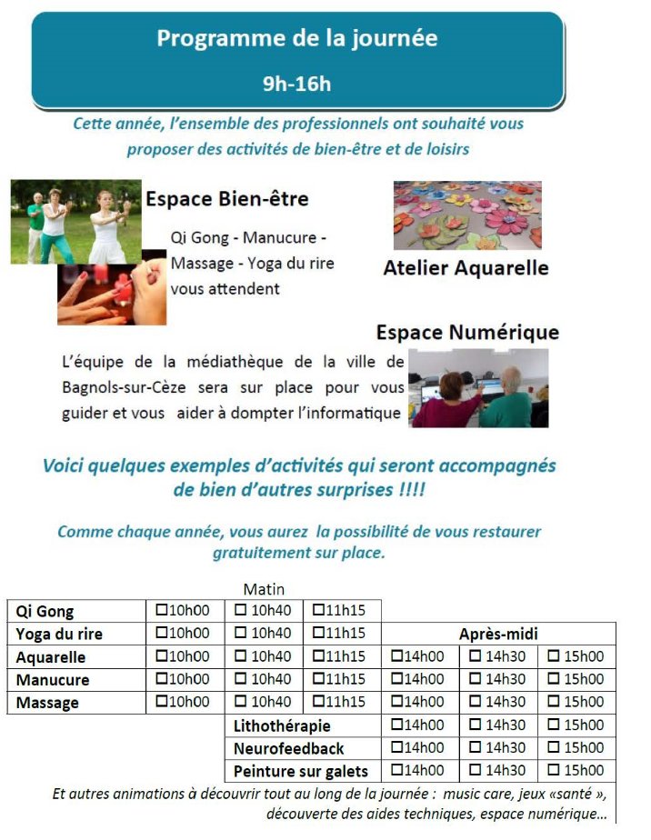 💁‍♀️💙 13/10/22 Journée nationale des #aidants
9h-16h salle multiculturelle de #Bagnols 💁💙
Vous venez en aide à un proche en situation de dépendance ou de handicap ? Préservez votre santé pour mieux aider ! Participez à la journée bien-être des aidants. Inscription avant le 19/09