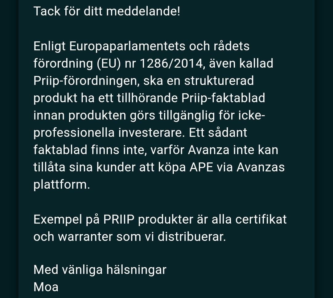 Dempsey00_'s tweet photo. Sweden need you @CEOAdam . Buy Button removed on until they get a document in swedish according to EU regulation 1286/2014. For now we can only sell our $APE ๐ฎโ๐จ #NOBUYBUTTON $AMC #AMCApe #AMC #AMCARMY #AMCDividend #AMCAPES #SWEDEN https://t.co/6vDw3haGUy