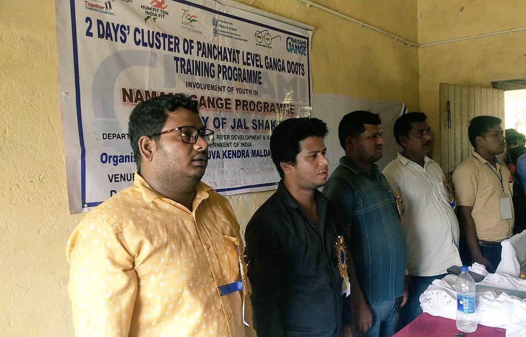 30th No. Ganga Doot Tranning Programme at Manikchak Block @Nyksindia @cleanganganmcg @YASMinistry @NyksWest @GangeWest @MoJSDoWRRDGR @arunednyks @YASMinistry @arunednyks @Anurag_Office @nwmgoi @ReemaGange @Sujitdpodh @nyksn24pgs @PIB_India @DiamondNyks