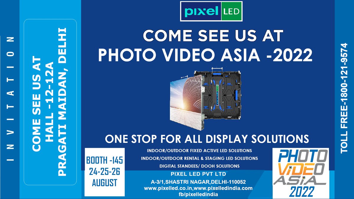 pixel_india's tweet photo. ****INVITATION****

Dear Partners/Visitors

Pixel Led Pvt Ltd, is si ..For more info visit...https://t.co/cQXovkSQmb https://t.co/aqa7raelto