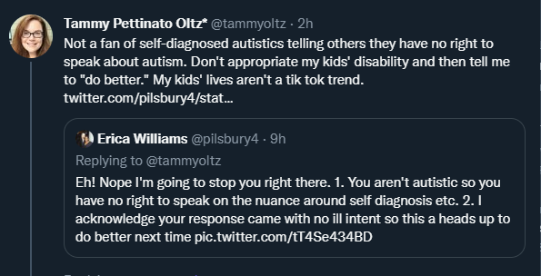 pilsbury4's tweet photo. This is why #ActuallyAutistic adults don't fuck with "Autism parents" Just loud and wrong for GOT ππΏDAMNππΏREE ππΏSONππΏ!!! My #BlacktuallyAutistic is TY YERD of them I hope her children grow up & escape https://t.co/NCkjW3xQhg