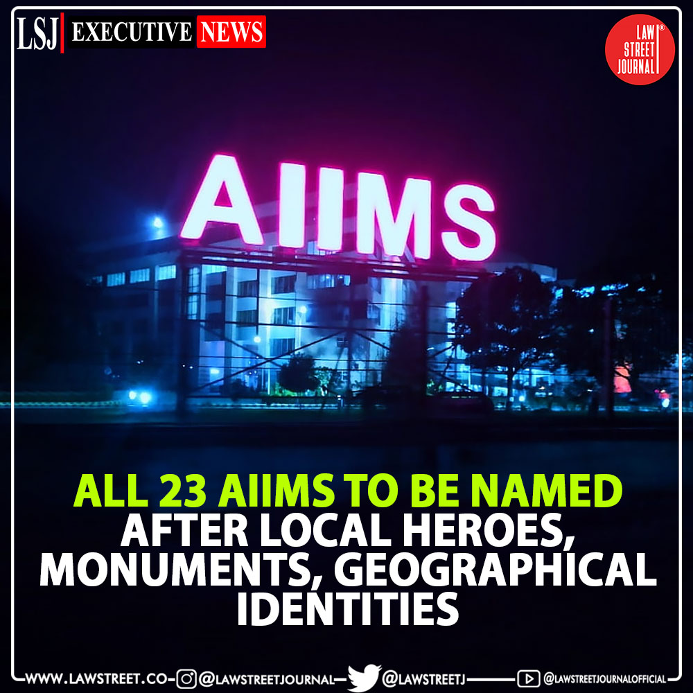 LawstreetJ's tweet photo. All 23 #AIIMS to be named after local heroes, monuments, geographical identities. @LawstreetJ #Rename #HistoricalEvents #LocalHeroes #GeographicalIdentity #AllIndiaInstituteofMedicalSciences https://t.co/kjdRLmhec6