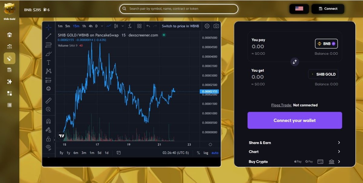 #CryptoNews You will be able to use up to 7 Tools on our DeFi App. Like the elastic Search in top - Find any token by name, token or contract address. Or our Swap. Swap your tokens with the help of a Chart

#SHIBGOLD #Crypto #DeFi #BNB #web3 #Binance #dogecoin #memecoin #SHIB