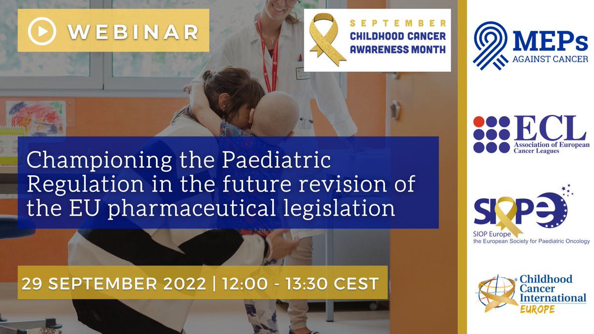 MAC_MEPs's tweet photo. 🎗️To mark #ChildhoodCancerAwarenessMonth, MEP @VTrillet_Lenoir & @MAC_MEPs invite you to join our Policy Webinar to chat about all things #EUPaediatricRegulation!
🗓️29/09, 12-13:30 CEST
🔎Agenda:https://t.co/Zhh30RVpAS
✍️Register:https://t.co/XyPUdL0ZKz
#LetsTalkAccess https://t.co/rEcOtpwZyr