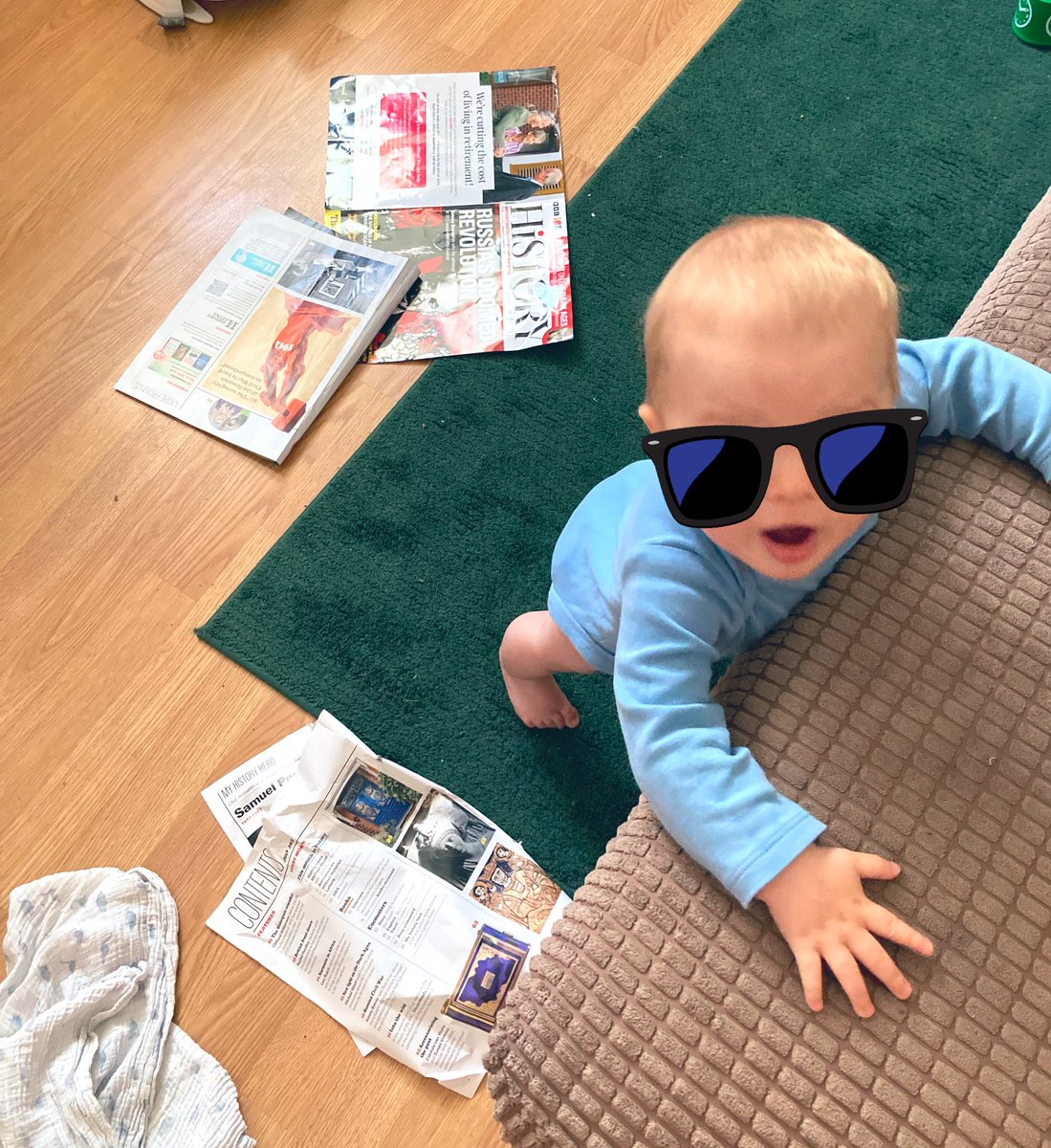 ruthjoyceart's tweet photo. I’m not sure he agreed with that last article he read in my @HistoryExtra magazine 😂😭 
#everyonesacritic #historygeek #babyboy https://t.co/klhXlUBVYI