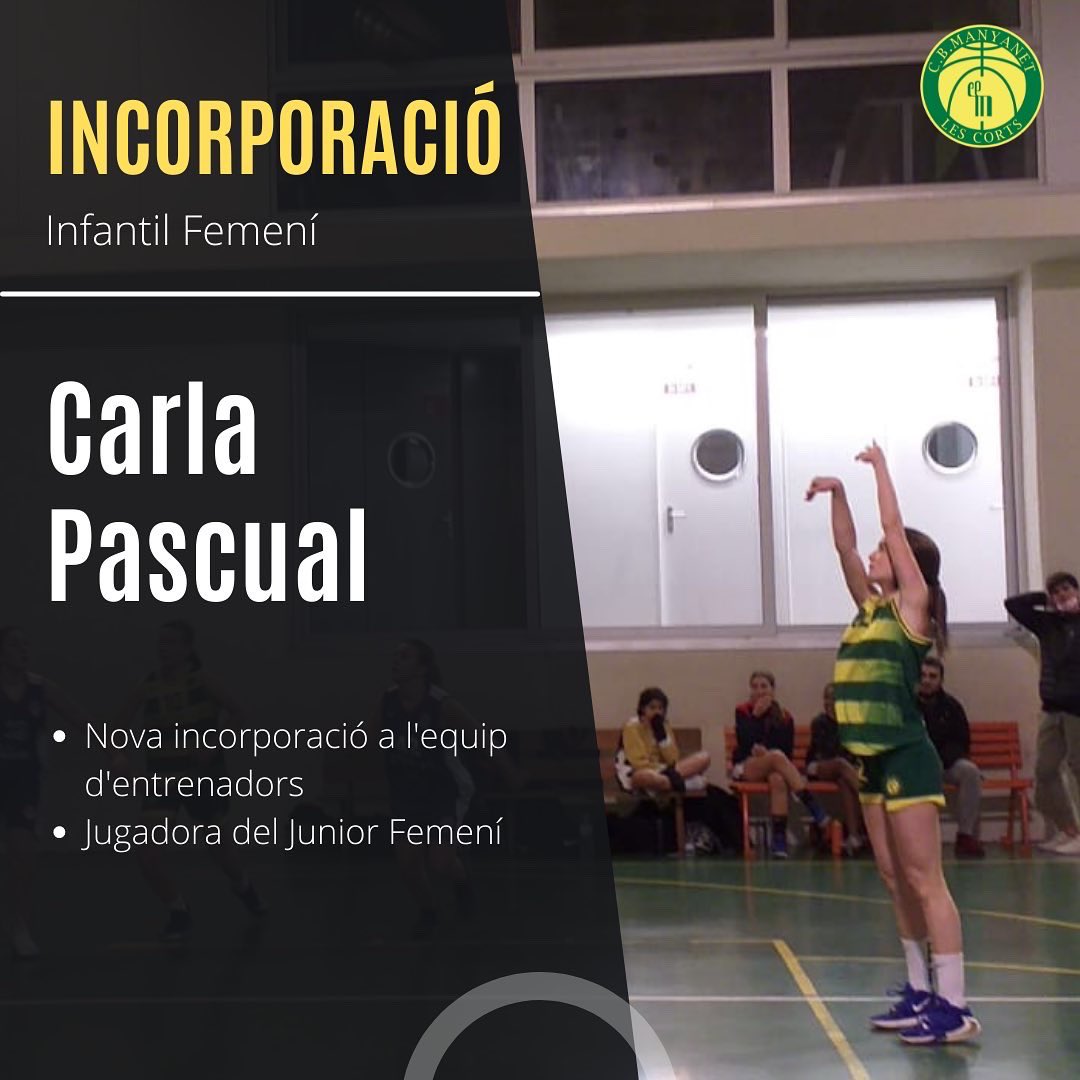 CBManyanet's tweet image. ➡️ A l’Infantil Femení, comptem amb dues incorporacions de luxe: el Dani, amb molta experiència en diferents categories i la Carla, jugadora de la casa.

#ForçaManyanet 💚💛