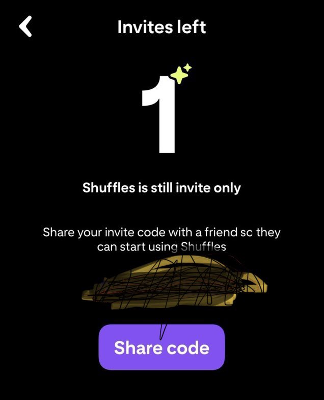 fastryxp's tweet photo. hiii 💞 i literally have 1 code left so if ur desperate for it literally just dm me 🫶🏽 #shuffle #shufflecode #shuffleinvite #shufflesbypinterest https://t.co/SvJauKvXnk