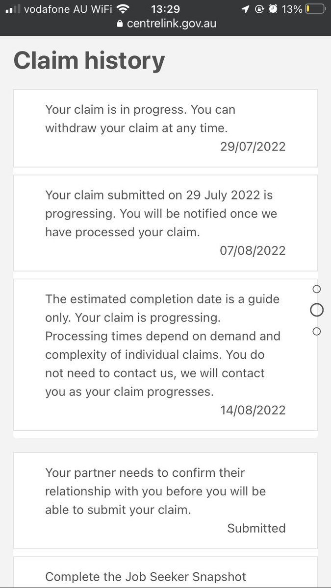 bluebird_green's tweet photo. @Centrelink I provided all documentation the day I submitted the claim. Last week when I *finally* spoke to someone they couldn’t explain why my claim had been put “on hold” and assured me it was all correct and I had done everything. https://t.co/JbwRPrPtyT