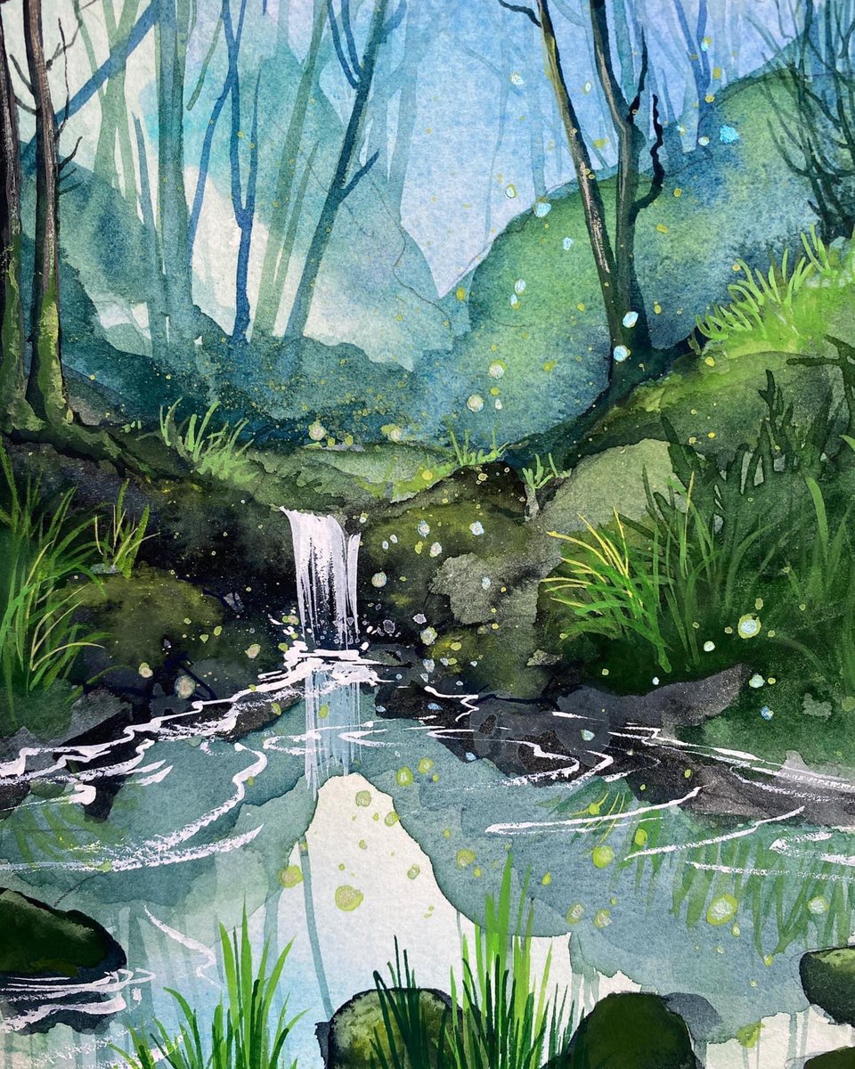 tagsalegirl's tweet photo. I love painting waterfalls. Here’s a few favs from so far this year :-) https://t.co/jZsqGl82LB