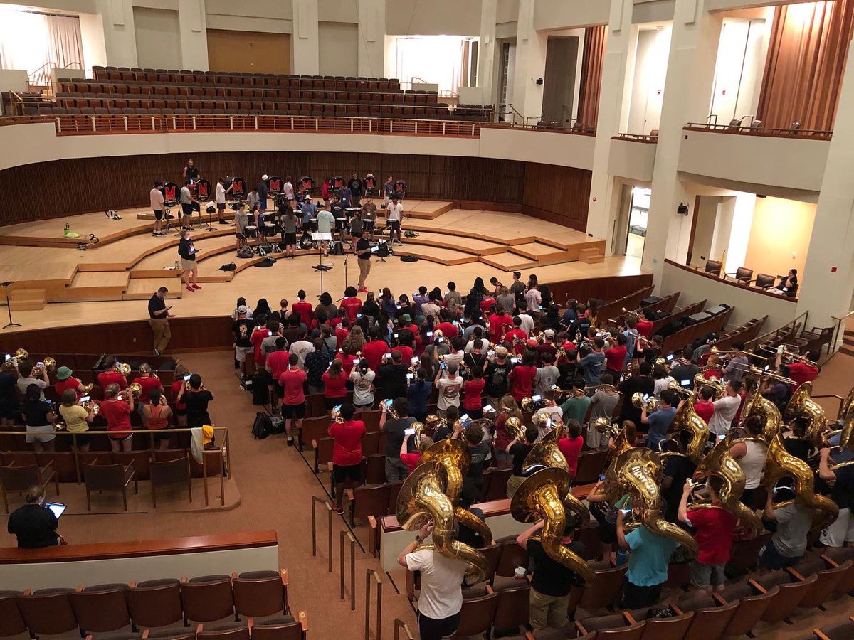 DISMISSED! We had a great check-in and first day of early week. It was great to meet all the new members and have everyone rehearse together again! #mightysoundmightierfamily #msom #earlyweek #bandcamp #goterps #msom114 

ter.ps/supportmsom