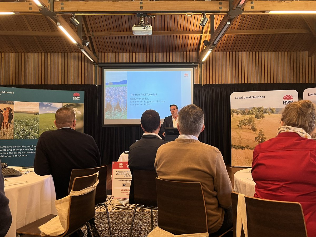 @nswdpi NSW Biosecurity Conference today with lots of industry leaders and organisations. 
Plenty of frank conversations about a number of animal and plant risks, but good discussion about the protocols in place and research underway to improve Australia’s biosecurity controls.