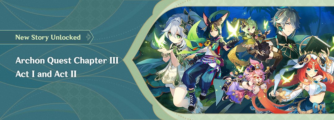 Genshin Impact on Twitter: "New Story Unlocked - Archon Quest Chapter ...