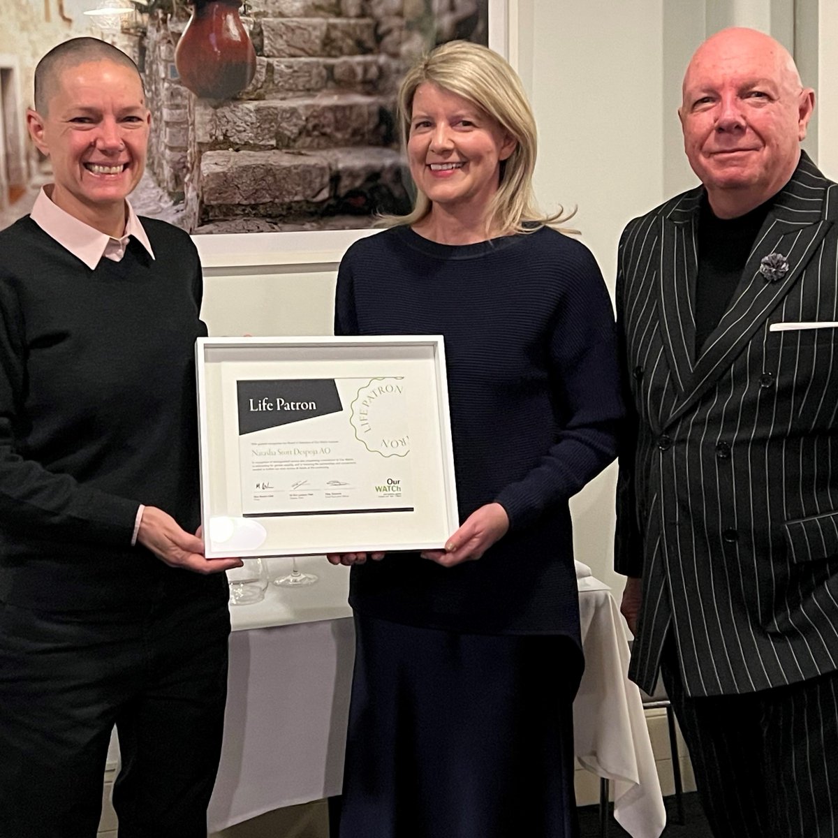 We are delighted to announce the appointment of our Inaugural Chair <a href="/NStottDespoja/">Natasha Stott Despoja</a> as Life Patron of Our Watch. 
ourwatch.org.au/resource/our-w… 1/2