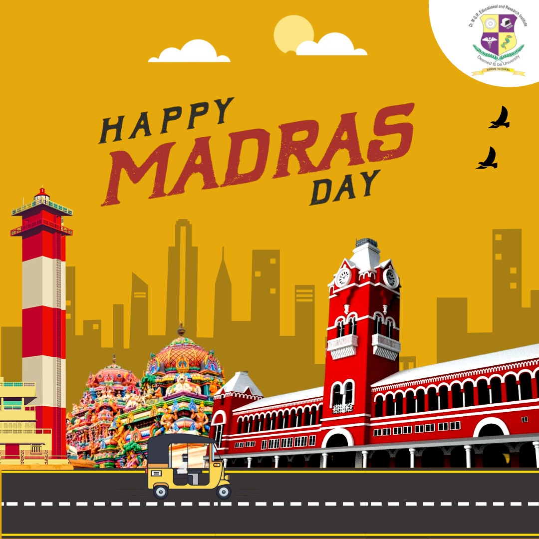 Let’s Celebrate 383rd Years of Culture, Heritage and History!!! 
 
Happy Madras Day!!!

#mgreri #drmgruniversity #madras #chennai #tamilnadu #india #madrasday #nammachennai #chennaidiaries #chennaicity #madrasdiaries #tamil #tamilcinema #chennaites #proudchennaites #love #city
