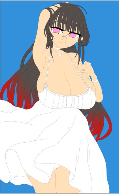 褐色白ワンピは夏バテにきく 