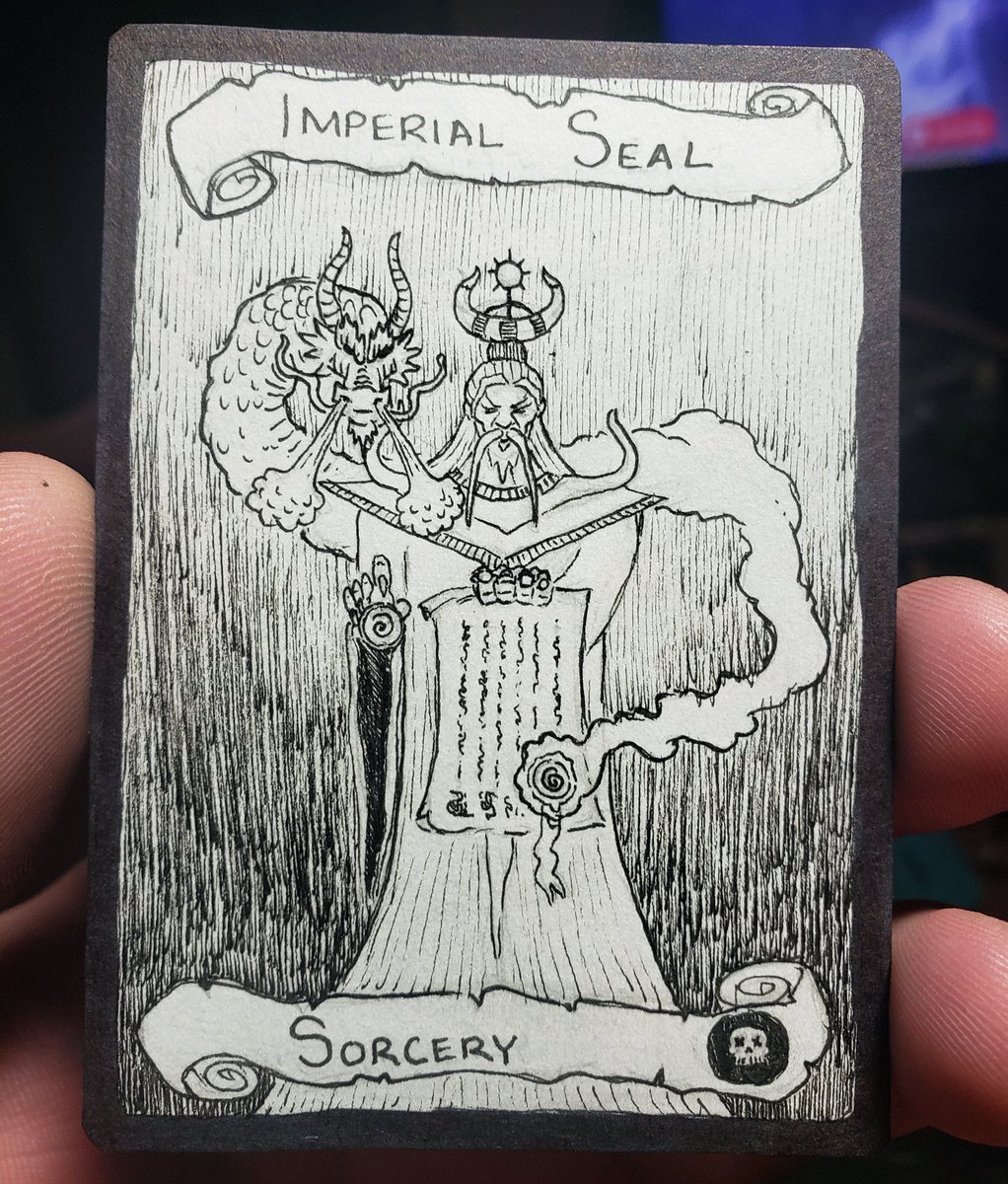 OOZ_ILL's tweet photo. A custom Imperial Seal for my friends collection. 

#art #artist #artistontwitter #illustration #illustrator #mtg #magicthegathering #imperialseal #wizardsofthecoast https://t.co/dQmRhRzotK