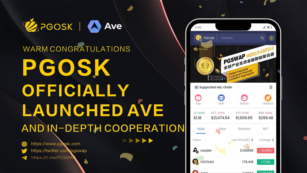 pgswap's tweet photo. #PGSWAP is ecstatic to announce a deep collaboration with #AVE🥳🥳
#PGOSK is logged into AVE🎉🎉
PGOSK begins an important journey🚀🚀
Follow 👉@www.pgosk.com
#Blockchain #web3 #DeFi #Crypto #PGOSKcoin https://t.co/jlBX8FZAjt