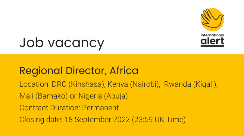 intalert's tweet photo. Are you:
🕊️ Experienced in peacebuilding, humanitarian or development?
💪🏾 Committed to delivering tangible &amp; sustained positive change?
🌍 Living in Africa?

You could be the person we are looking for!  Read more and apply ⬇️
https://t.co/s0o9n2EMU3

#Hiring #Africa #CharityJobs https://t.co/m0L6RdoHi5